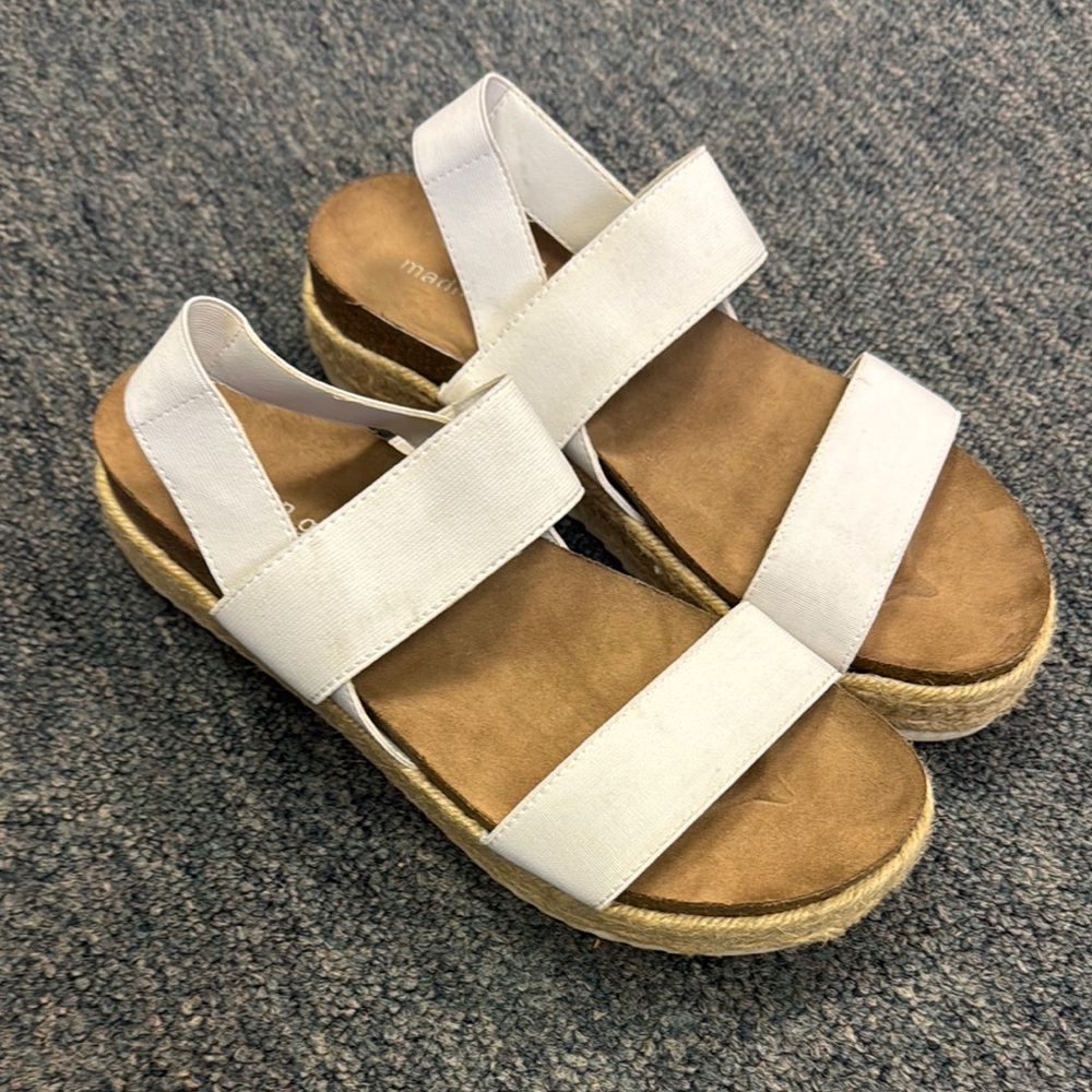 Madden Girl White Sandals - Women’s Size 9